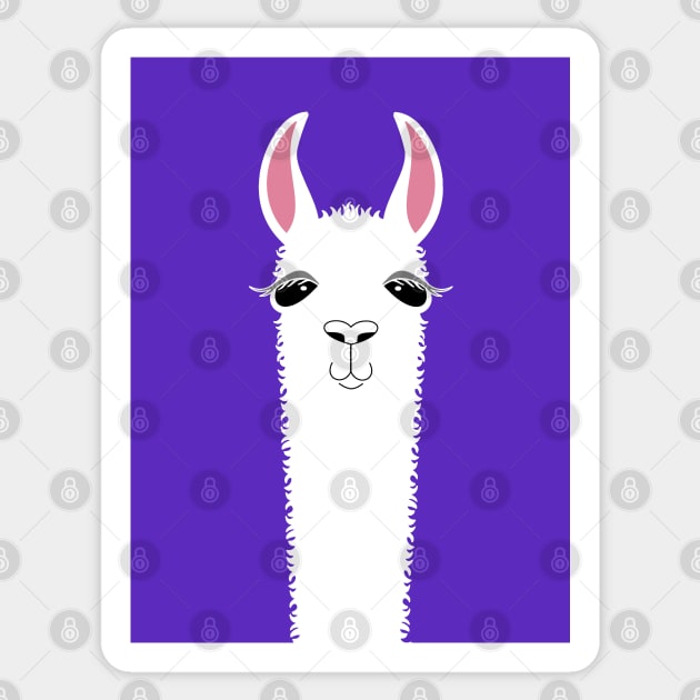 Llama Portrait #6 Sticker by JeanGregoryEvans1